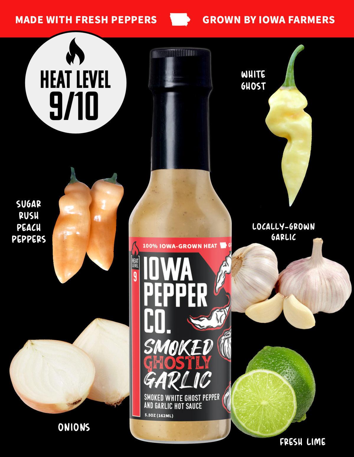 SMOKED GHOSTLY GARLIC (9/10 Heat)