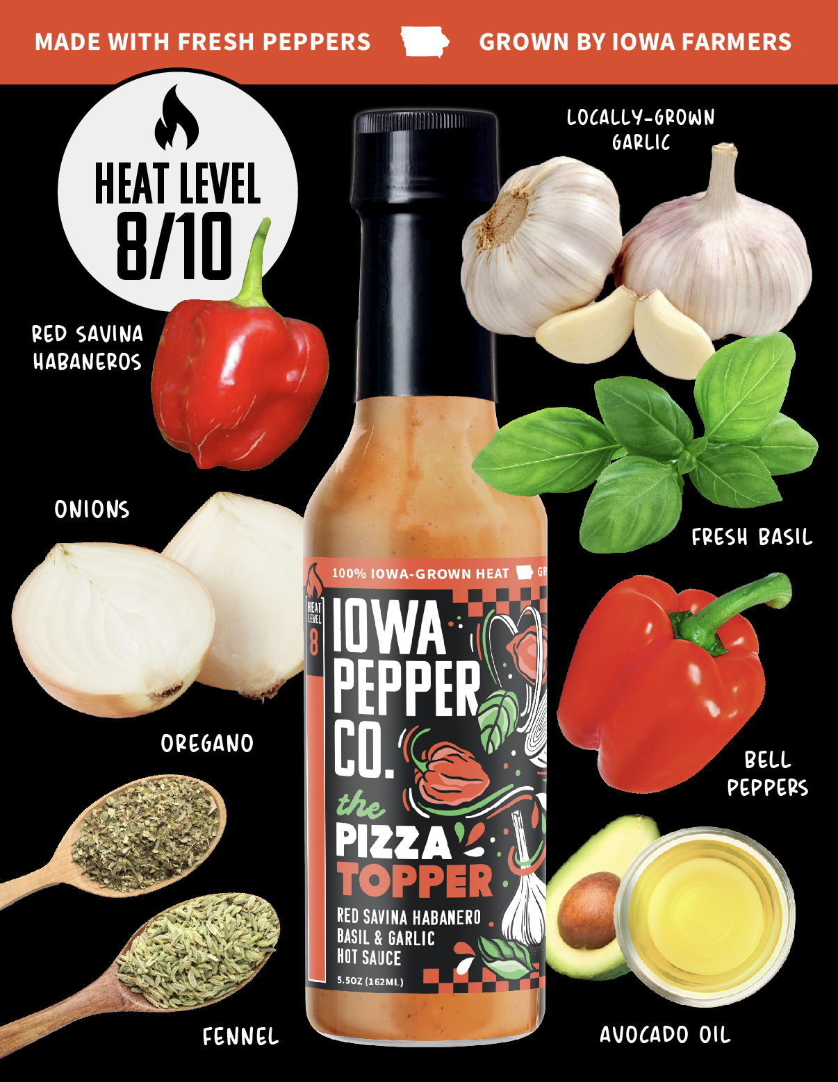 THE PIZZA TOPPER (8/10 Heat)